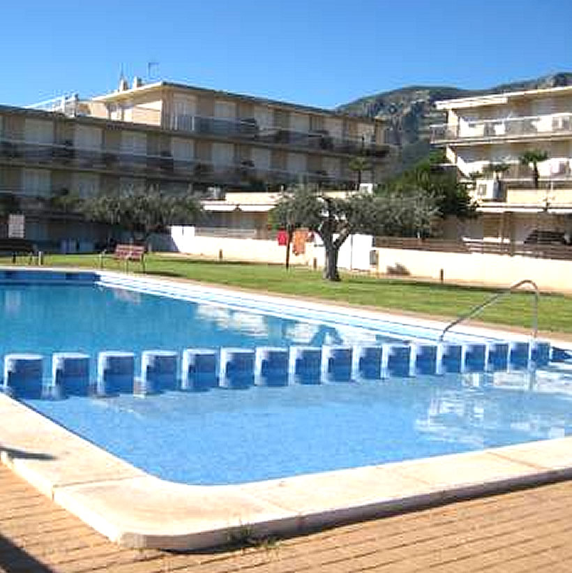 KPiscine double bassin dans résidence Alcanar Playa, location appartement Delta ebre, groomservice